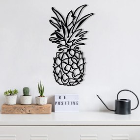 Ananas fém fali dekoráció, 33×60 cm