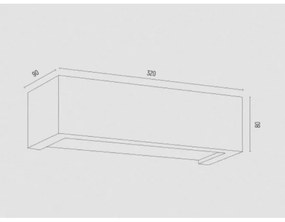 Argon 8250 - Fali lámpa CASERTA 1xE27/15W/230V 32 cm