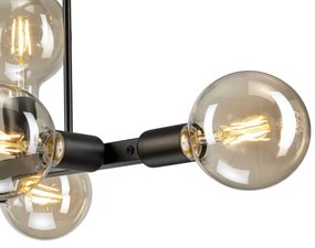 Csillár rúdon ASTRID 8xE27/60W/230V fekete