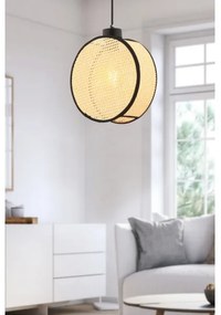 DRUM kábeles függőlámpa 1xE27/60W/230V bézs/fekete