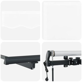 Automatikus Behúzható napellenző Fehér 400x300 cm