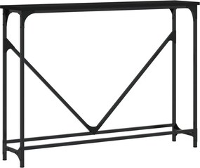 vidaXL fekete szerelt fa tálalóasztal 102 x 22,5 x 75 cm