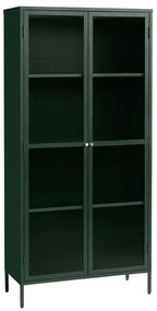 Sötétzöld fém tálalószekrény 90x190 cm Bronco – Unique Furniture