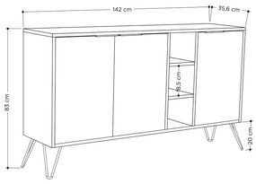 Konzolasztal Clara Console - Oak