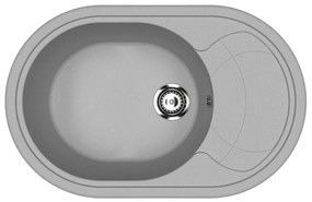 Ulgran U-610-342 Csepegtetőtálcás Gránit Mosogató - Ovális, Grafit