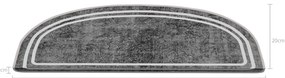 Szürke lépcsőszőnyeg szett 16 db-os 20x65 cm Plain – Vitaus