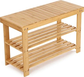 Cipőtartó, bambusz, natúr, ABO-E1004 NAT