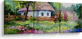 Kép - Vendégház (órával) (90x30 cm)