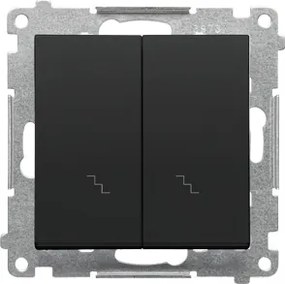 Lépcsőkapcsoló dupla fekete matt Simon 55 TW6/2.01/149 Kontakt-Simon