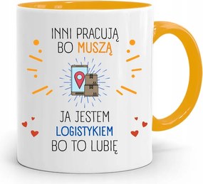 Logisztikai Bögre Sárga Születésnapi Ajándék fényképes nyomtatással