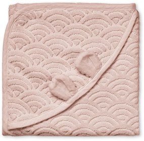 Törtrózsaszín bio pamut kapucnis gyerek törölköző 80x80 cm Dusty Rose – Cam Cam Copenhagen