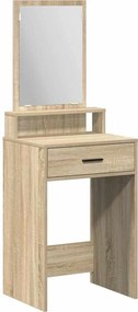 vidaXL Öltözködőasztal fiókkal Sonoma tölgy 50 x 41 x 140 cm Faanyag