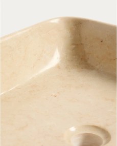 Bézs kő mosdókagyló 40x40 cm Darnen – Kave Home