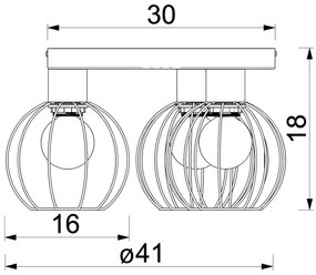 Spotlámpa LAPS 3xE27/15W/230W fekete