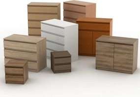 4 fiókos komód, tölgy sonoma, HANY NEW 014