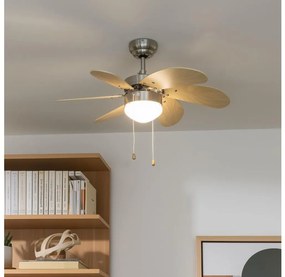 ZEVENTI - Mennyezeti ventilátor FAMARA 1xE14/60W/230V bézs
