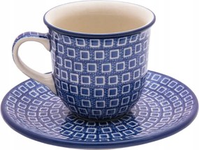 180 ml-es csésze csészealjjal Ceramika Artystyczna Bolesławiec dek 2253