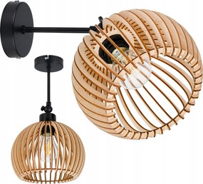 Fali lámpa állítható Loft lámpabúra gömb 36 Fa 1x e27