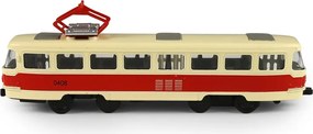 RAPPA Fém cseh retró villamos Tatra T3 nyitható középső ajtóval - 16 cm - piros