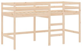 tömör fenyőfa gyerek galériaágy létrával 90 x 200 cm