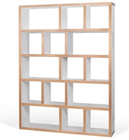 Fehér-natúr színű könyvespolc 150x198 cm Berlin – TemaHome