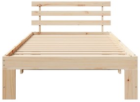 Fenyőfa Ágykeret Természetes Fa 75 x 190 cm Ágykeret
