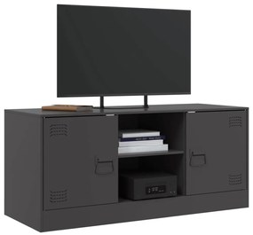 fekete acél TV-szekrény 99 x 39 x 44 cm