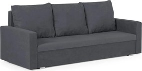 DELLA Háromszemélyes kinyitható kanapé Sötétszürke