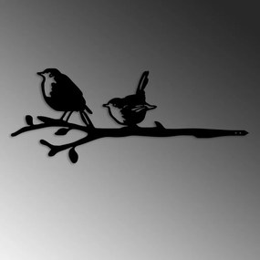 Bird fém kerti dísztárgy, fekete, 55×22 cm