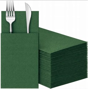 Evőeszköztartó Zsebek Zöld Softpoint 32x38CM 50DB Paw