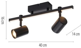 Paul Neuhaus 6524-18 - LED spotlámpa BARIK 2xGU10/4,5W/230V + LED/5W