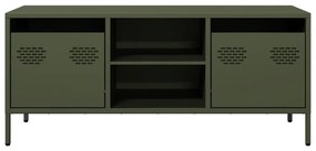 olívazöld hidegen hengerelt acél TV-szekrény 101,5x39x43,5 cm