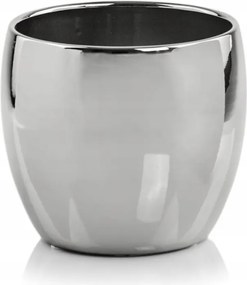 Kerámia Virágtartó Fedél Gömb 15cm Ezüst