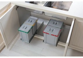 Műanyag szemetes szelektív hulladékhoz/beépíthető 48 l Ecofil - Elletipi