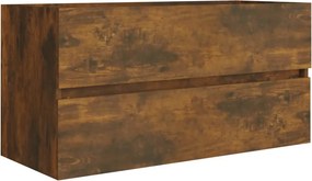vidaXL füstös tölgy színű szerelt fa mosdószekrény 90 x 38,5 x 45 cm