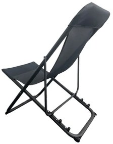 Összecsukható kemping nyugágy fekete