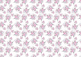 Fotótapéta Rózsa és kék virágok fehér alapon finom 200x140 +ragasztó