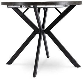 Bővíthető Étkezőasztal Fekete Színben. LUGO 90-190 cm