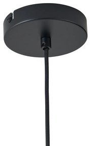 Retro függőlámpa fekete, zöld üveggel - Denise