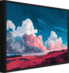 Vászonkép Fekete Keretben Tájkép Akvarell Nappali Hálószoba 120x80