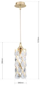 Orion - RITA függeszték 1xG9/40W/230V, arany