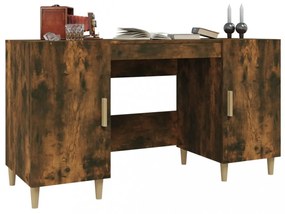 füstös tölgy színű szerelt fa íróasztal 140 x 50 x 75 cm