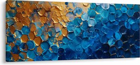 Kép - Kék-arany festmény (120x50 cm)