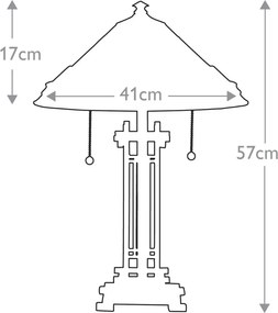 Quoizel CHASTAIN QZ-CHASTAIN-TL Asztali lámpa 2x60W/E27