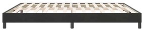 vidaXL fekete bársony rugós ágy matrac nélkül 180x220 cm