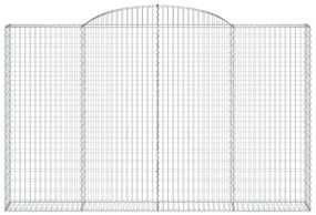 2 db íves horganyzott vas gabion kosár 300x30x180/200 cm