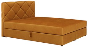 Franciaágy Boxspring 140x200 cm Karum Comfort (mustár) (ágyráccsal és matraccal). 1056021