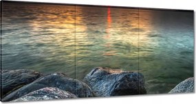 Vászonkép 120x60 Sziklák Tenger Nap