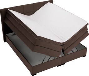 Boxspring ágy, 200x200, barna, APRIL