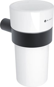 Nimco Bormo fekete fogkefetartó, kerámia pohárral Brc 11058KN-90